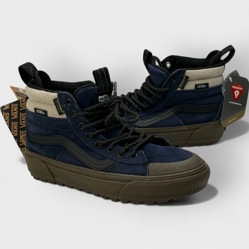 Vans SK8-Hi MTE-2 Utility Gum Navy Khaki Women’s 5.5 Winter Boots NWT - Picture 11 of 13